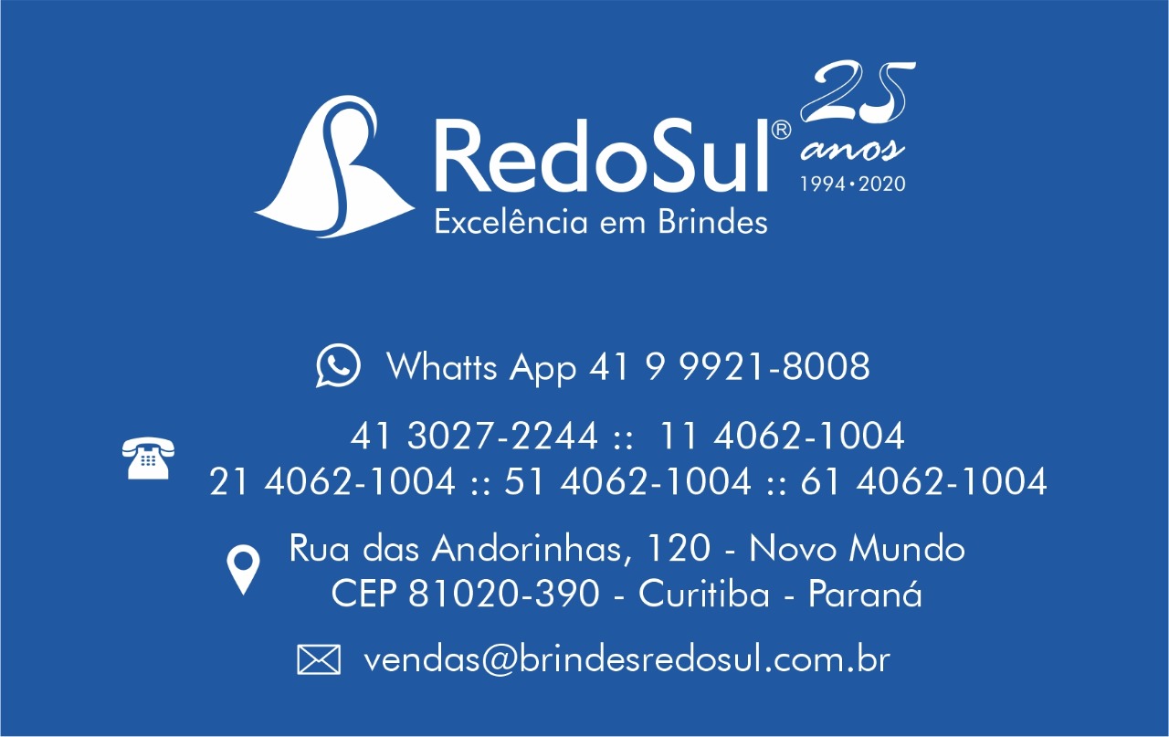Brindes Personalizados em Vitoria-Brasil-SP com a qualidade e confiança da Redosul Brindes 
