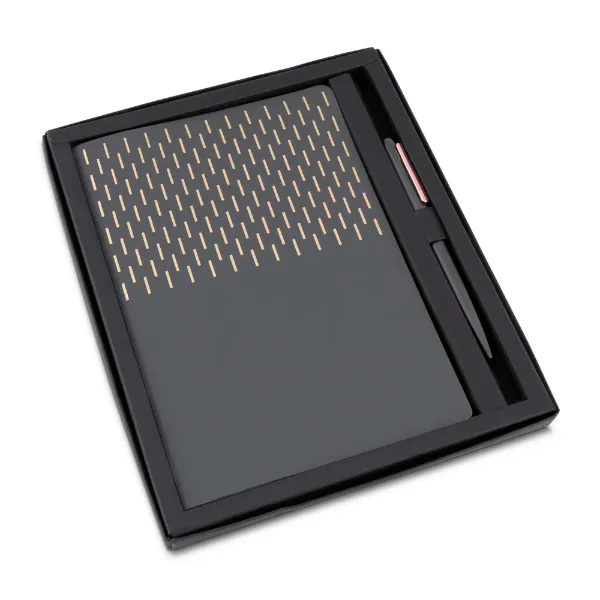 Kit Escritório personalizado com  caderno e Caneta Metalica