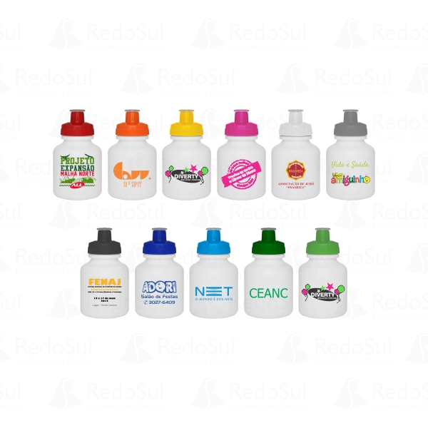 RD 8115250-Squeeze personalizado Corpo Branco 300ml | Sud-Mennucci-SP