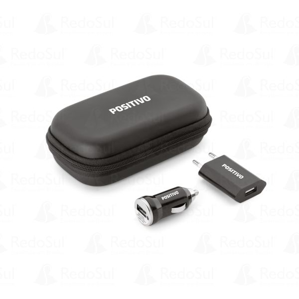 RD 57326-Kit de Carregadores USB Personalizado em Jaguarao-RS