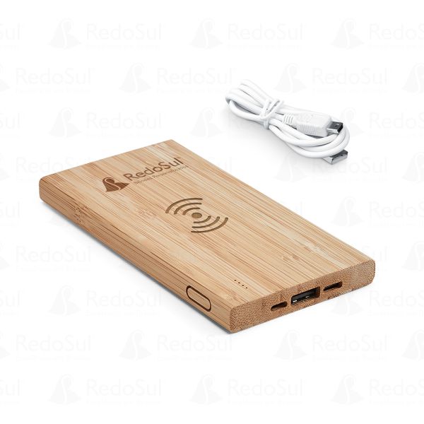 RD 57909-Bateria Portátil Personalizada de Bambu | Suzano-SP