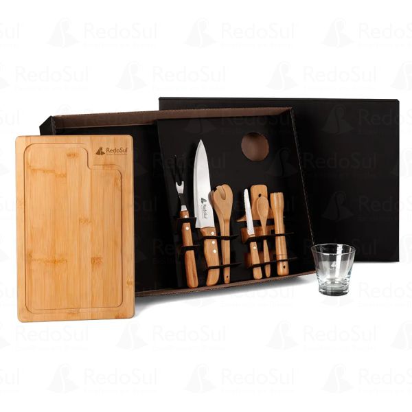 RD 7090037-Kit Churrasco Personalizado e caipirinha com 9 peças em Conchal-SP