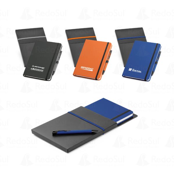 RD 93795-Kit de Caderno e Caneta Esferográfica Personalizado 21 x 14 cm em Sumare-SP