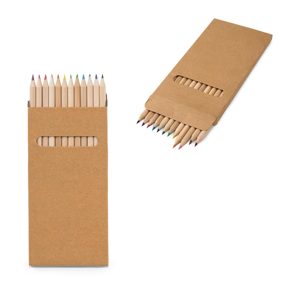 RD 51746-Caixa de lápis de cor personalizada com 12 unidades