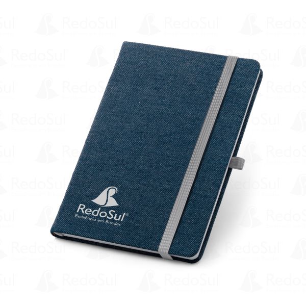 RD 93594-Caderno Personalizado tipo Moleskine Jeans  14 x 21 cm em Sumare-SP