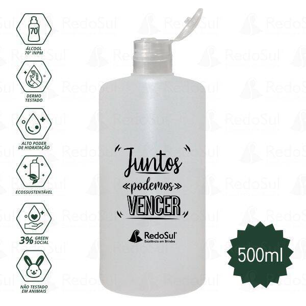 AL0500-Álcool em Gel Personalizado 500 ml | Tunapolis-SC