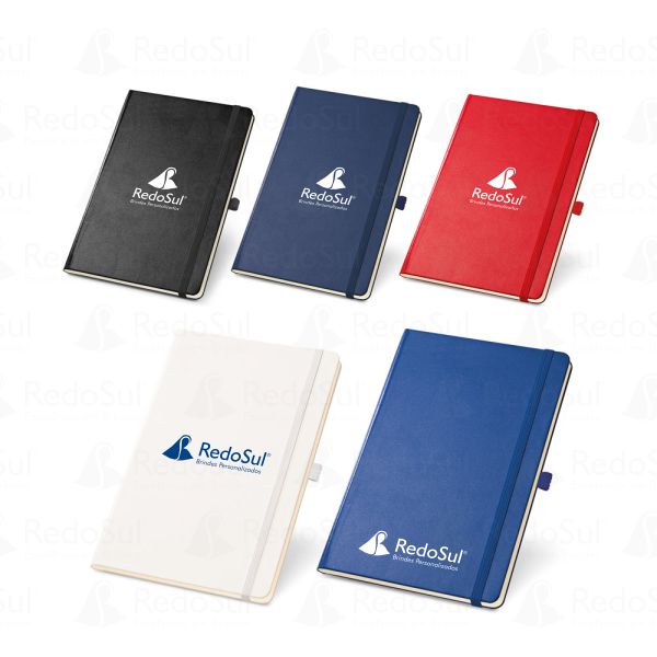 RD 93491-Caderno Capa Dura tipo Moleskine Personalizado  21 cm x 13,7 cm | Suzano-SP