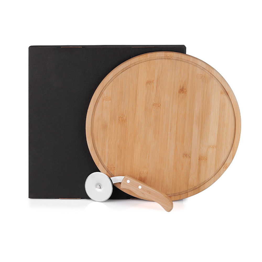 RD 7011123-Kit pizza personalizado em bambu 30 cm com 2 Peças