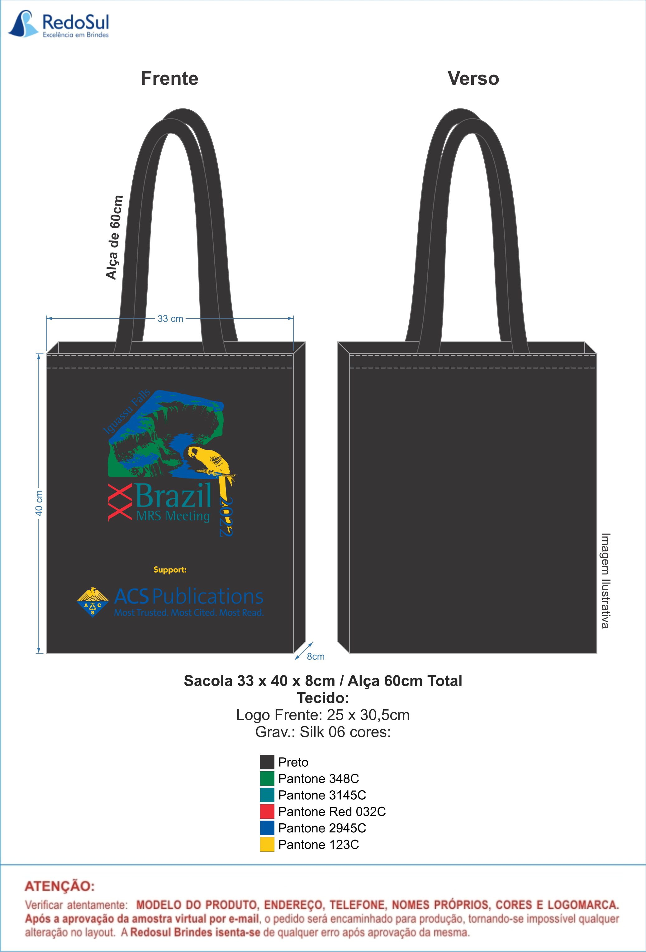 RD 8115603-Sacola personalizada em tecido | Tabatinga-AM