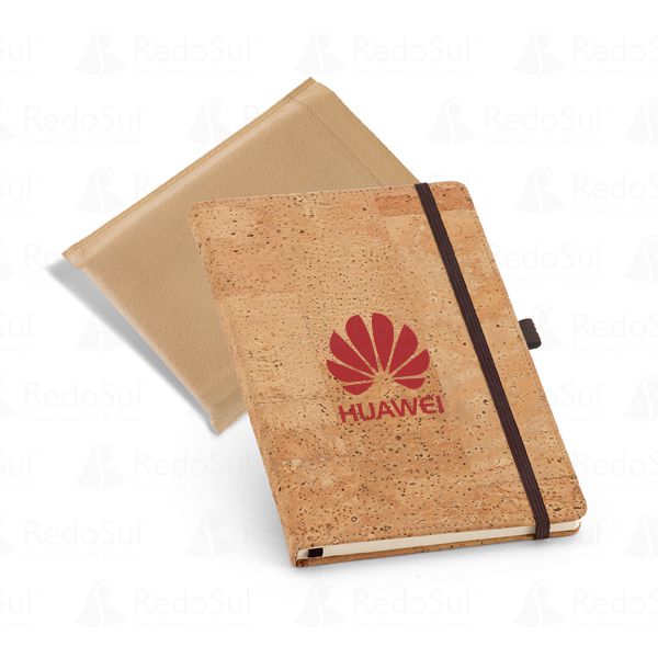 RD 93731-Caderno Personalizado em Cortiça 14,5  x 9,7 cm em Rio-Grande-do-Sul-RS