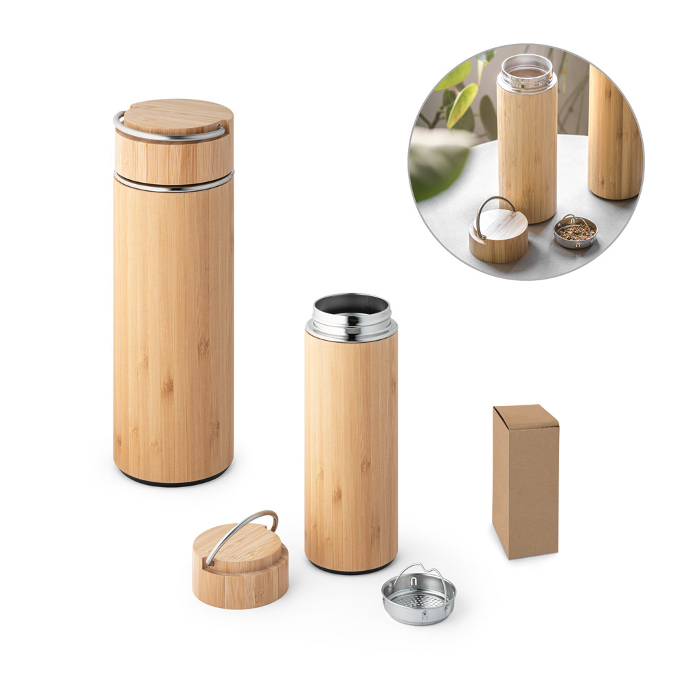 RD 94239-Squeeze de bambu e aço inox personalizado | Indaiatuba-SP
