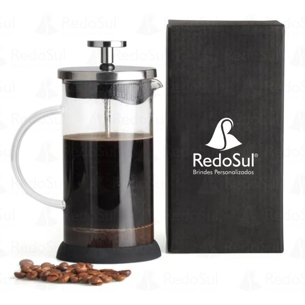 RD 7000401-Cafeteira Francesa personalizada em vidro de 350 ml | Mage-RJ