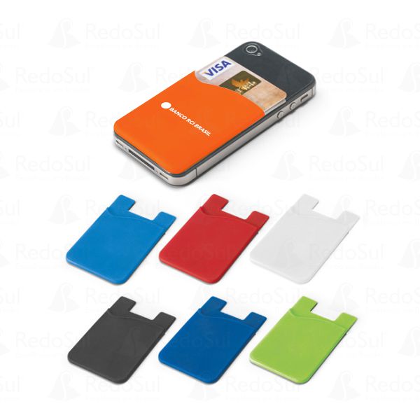 RD 93320-Porta Cartão Personalizado para Smartphone em Silicone | Munhoz-de-Melo-PR
