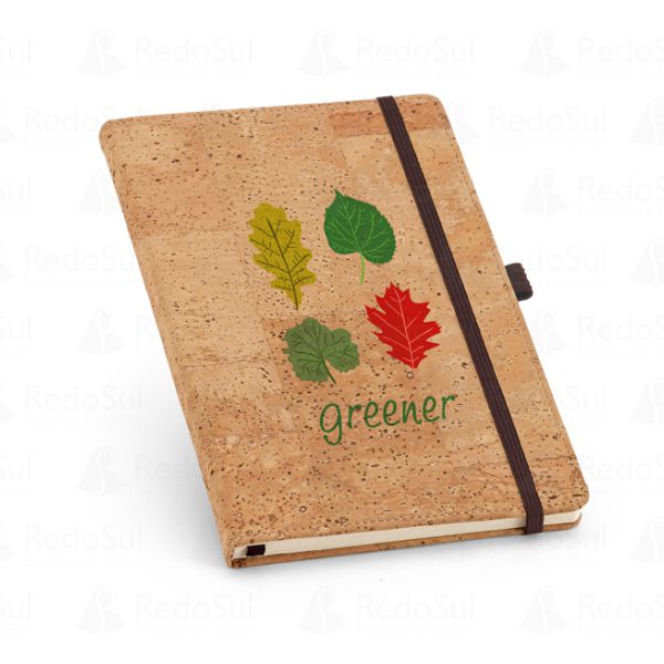RD 93730-Caderno Personalizado em Cortiça 21,5 x 13,7 cm em Sumare-SP