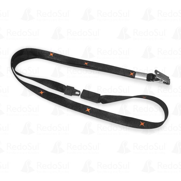 RD 816103-Cordão Personalizado de pescoço com Trava de Segurança | Cachoeirinha-RS