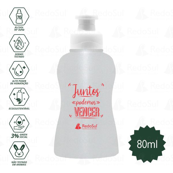 RD  AL080-Álcool Gel Personalizado 80 ml  | Ponta-Alta-do-Norte-SC