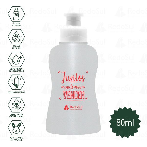 RD  AL080-Álcool Gel Personalizado 80 ml  | Chapeco-SC