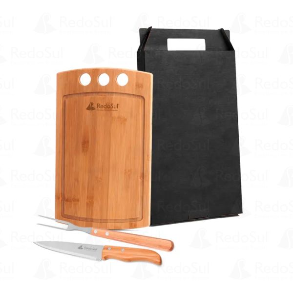 RD 7021063-Conjunto Churrasco em Bambu com 3 peças em Arambare-RS