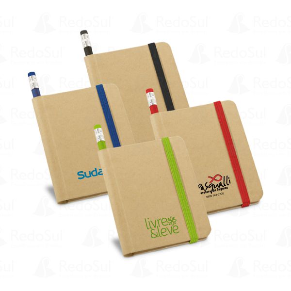 RD 93422- Bloco Personalizado tipo Moleskine  8,2 x 10,5 cm | Sarandi-PR