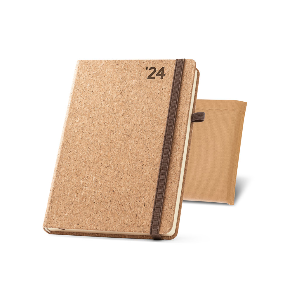 RD 66095-Agenda personalizada 21 x 15 cm em cortiça | Timbe-do-Sul-SC