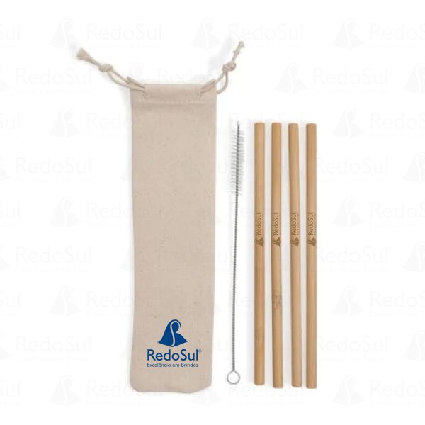 RD 8133072-Kit com 4 Canudos em Bambu  | Diadema-SP