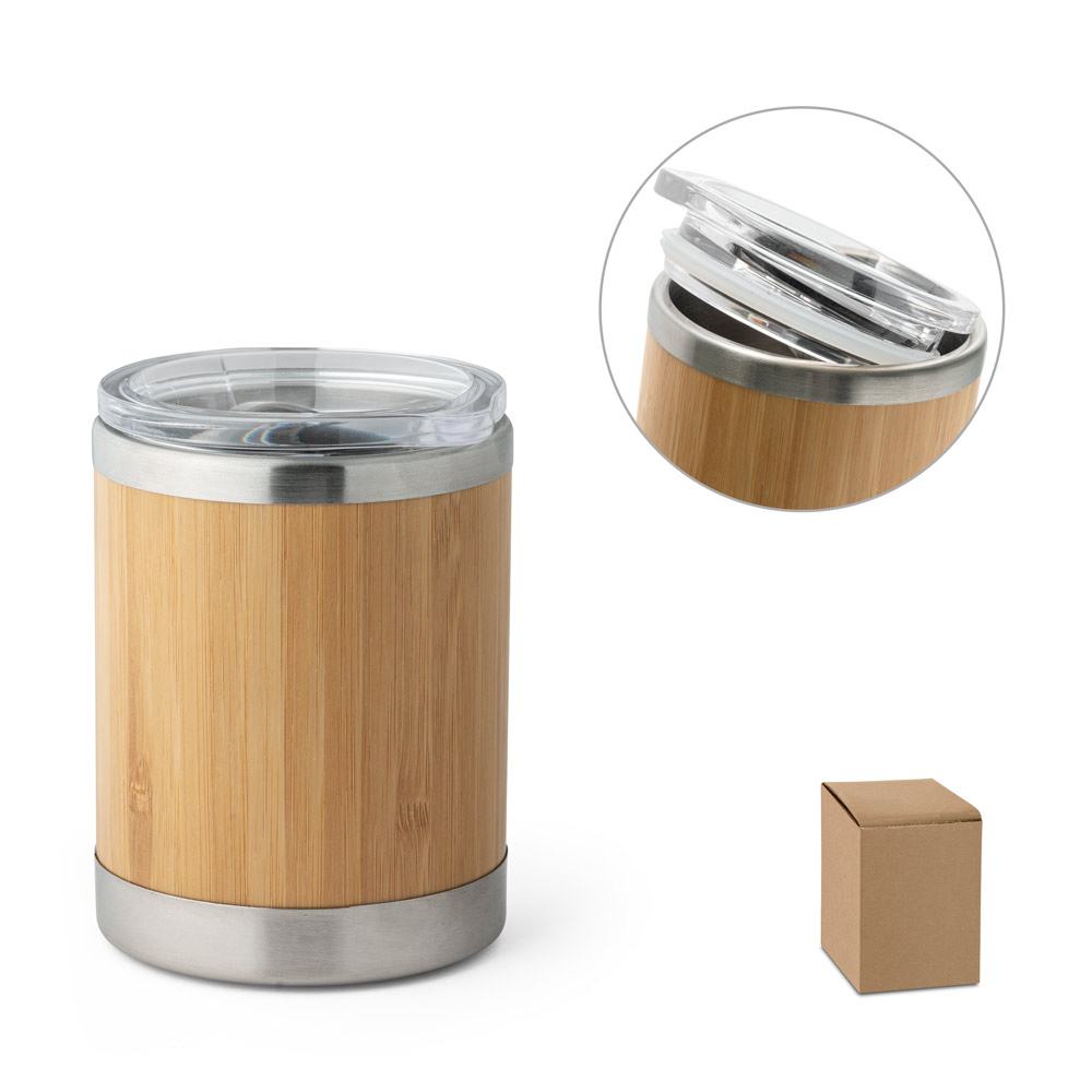 RD 94761-Copo de bambu e aço inox Personalizado | Guaratingueta-SP