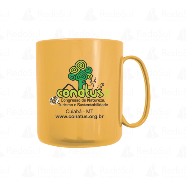 RD 8127503 -Caneca Redonda Plástica Opaca personalizada de 400 ml | Cacador-SC