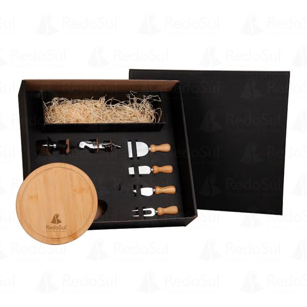 RD 7090020-Kit Queijo e Vinho personalizado com 7 peças  | Sao-Jose-do-Ribamar-MA