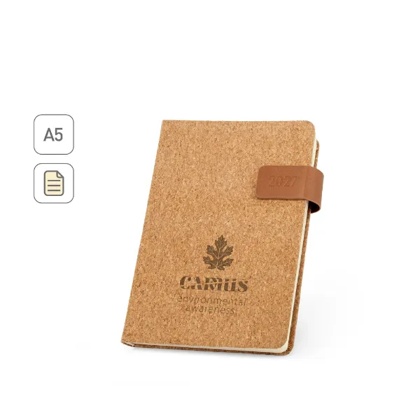 Agenda Personalizada formato  21 X 15 cm acabamento cortiça