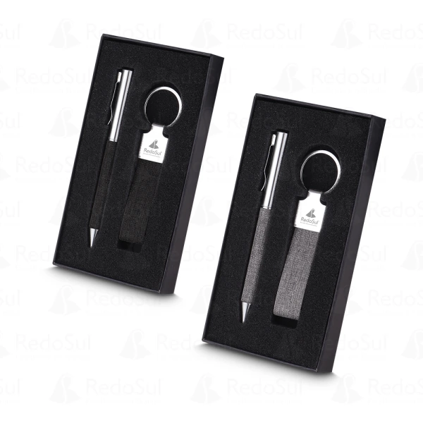 RD 8130100-Kit Escritório Personalizado com caneta e chaveiro