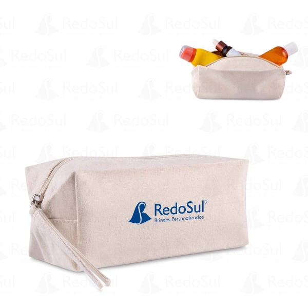 Necessaire em algodão reciclado 340g Personalizada