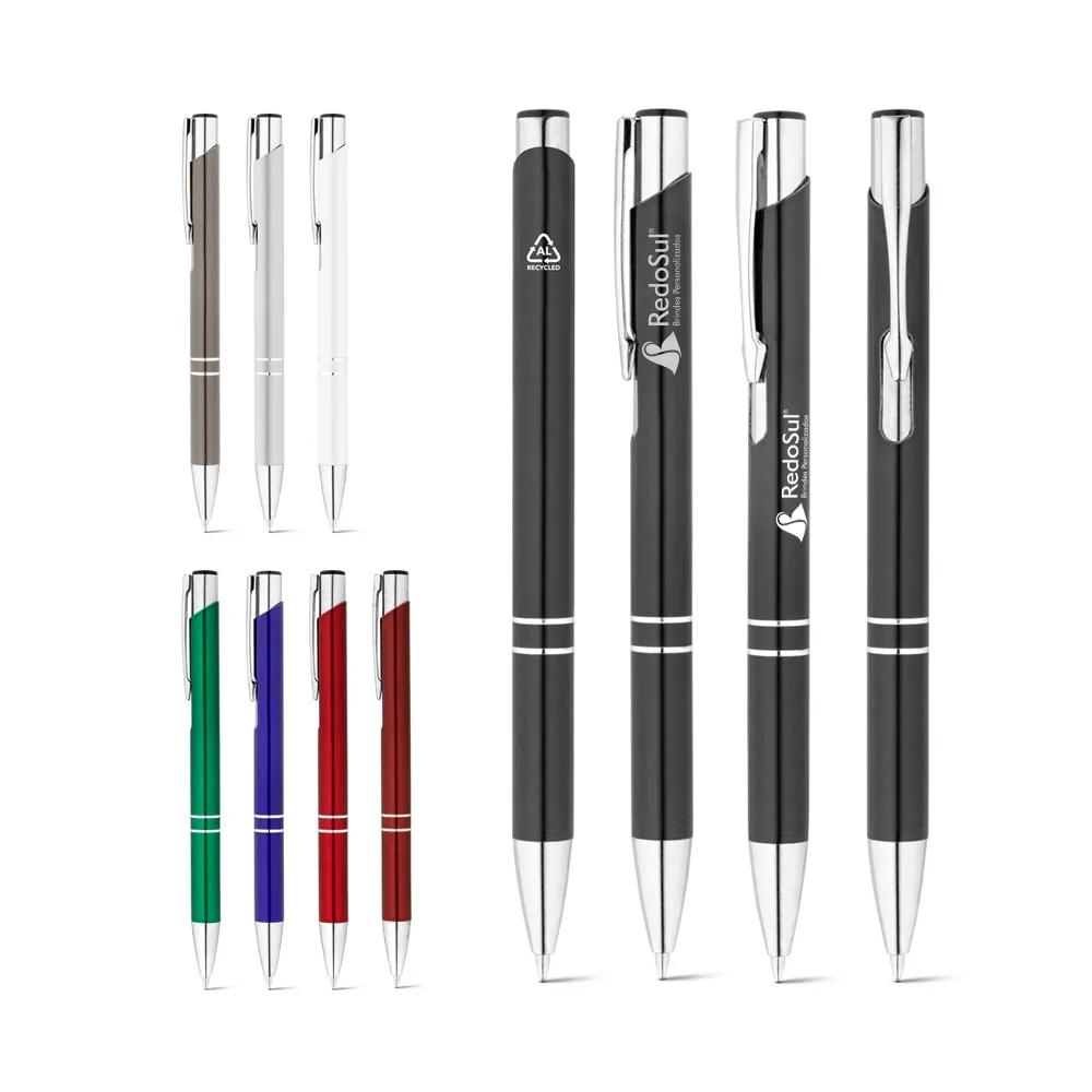 Caneta Esferográfica personalizada em alumínio reciclado
