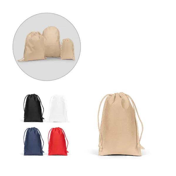 Sacochila pequena personalizada em non-woven (60 g/m²) termo-selada