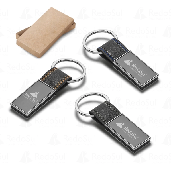 RD 93143-Chaveiro Personalizado em Couro Sintético