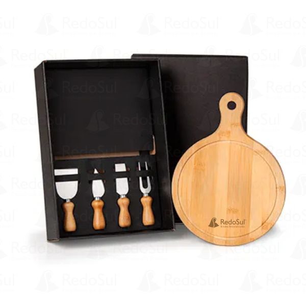 RD 7090100-Kit Para Queijo personalizado em Bambu e Inox | Sao-Joao-de-Meriti-RJ