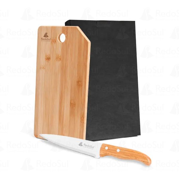 RD 7020073-faca para churrasco personalizada de Bambu 2 Peças | Barretos-SP