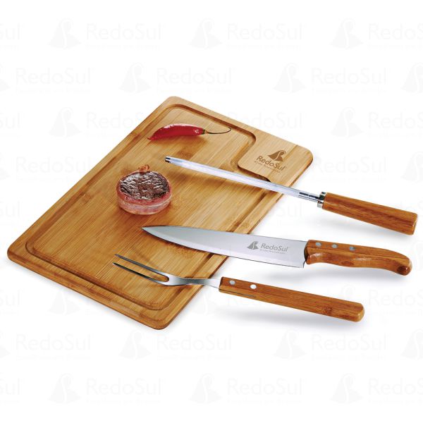 RD 7004103-Kit churrasco de Bambu Personalizado em Chui-RS