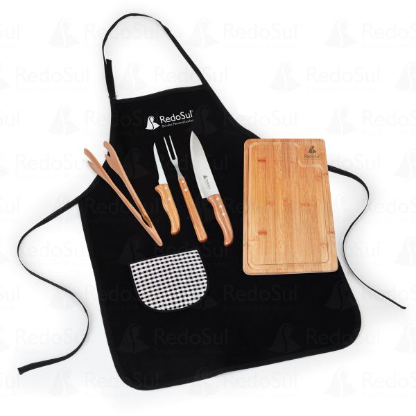 RD 7004803-Kit Para Churrasco em Bambu Personalizado em Conchal-SP
