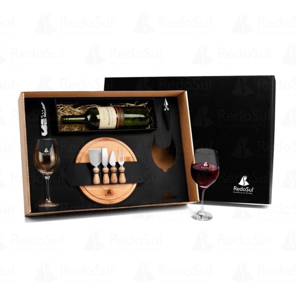 RD 7090007-Kit Queijo e Vinho Personalizado em Imbituva-PR