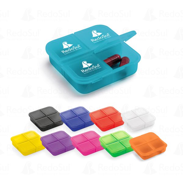 RD 94306-Porta Comprimidos Personalizado de 4 divisórias em Parauapebas-PA