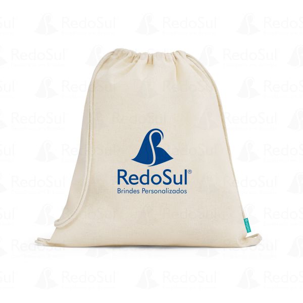 RD 92933-Sacola Mochila em Algodão Personalizada em Tramandai-RS