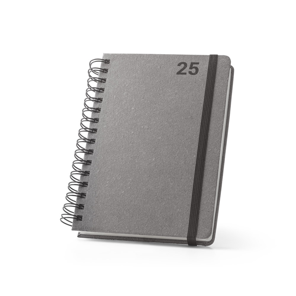 RD 66215-Agenda personalizada com com argolas em pele reciclada tamanho  21 x 15 cm | Londrina-PR