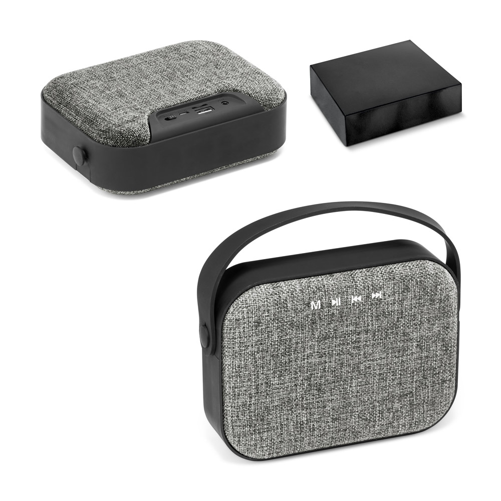 Caixa de som portátil personalizada em ABS capacidade 1'200 mAh